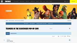 
                            12. Teamers in the Scavenger Pop-Up Cup! - Forums - Epic Games