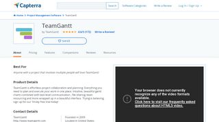 
                            6. TeamGantt Reviews and Pricing - 2019 - Capterra