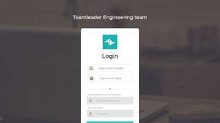 
                            9. Teamleader Engineering team - Login - BlogIn