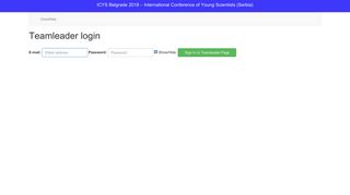 
                            12. Teamleader login - ICYS 2018