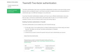 
                            7. TeamsID Two-factor authentication – TeamsID