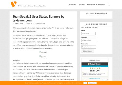 
                            12. TeamSpeak 2 User Status Banners by tsviewer.com |