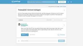 
                            6. Teamspeak 3 Account einloggen - Gutefrage