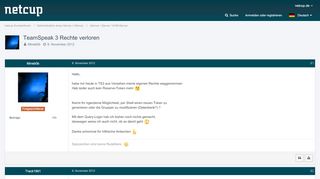 
                            13. TeamSpeak 3 Rechte verloren - vServer / Server / KVM-Server ...