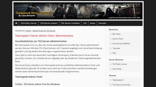 
                            10. Teamspeak 3 Server Admin Tools / Administration