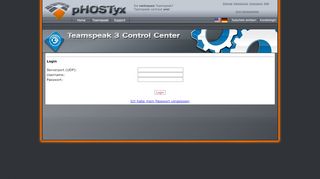 
                            5. Teamspeak 3 Server Control Center - Phostyx Hosting
