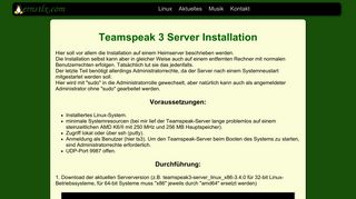 
                            7. Teamspeak 3 Server Installation - Teamspeak 3 Linux-Server Installation