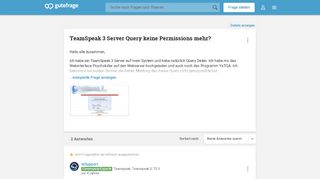 
                            3. TeamSpeak 3 Server Query keine Permissions mehr? (TS 3, TS ...
