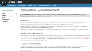 
                            8. TeamSpeak 3 - Versionsdowngrade | Gruppe W Wiki