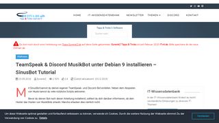 
                            10. TeamSpeak & Discord MusikBot auf Debian 8 installieren - SinusBot ...