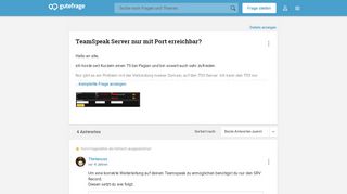 
                            5. TeamSpeak Server nur mit Port erreichbar? (TS 3, Nitrado ...
