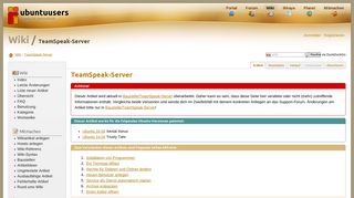 
                            10. TeamSpeak-Server › Wiki › ubuntuusers.de