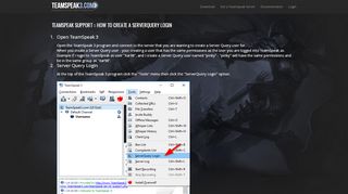 
                            8. Teamspeak Support - How to create a ServerQuery Login