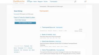 
                            12. Teamspeak3 › Öffnungszeiten & Erfahrungen - StadtBranche