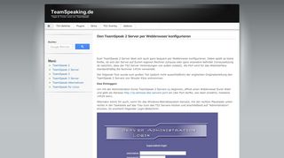 
                            2. TeamSpeaking.de - Den TeamSpeak 2 Server per Webbrowser ...