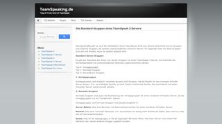 
                            7. TeamSpeaking.de - Die Standard-Gruppen eines TeamSpeak 3 Servers