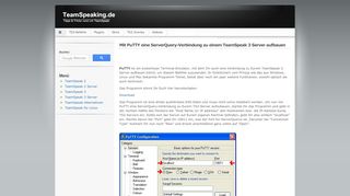 
                            4. TeamSpeaking.de - Mit PuTTY eine ServerQuery-Verbindung zu ...