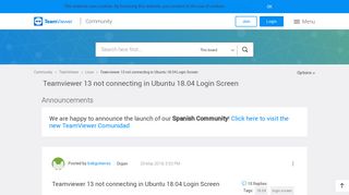 
                            2. Teamviewer 13 not connecting in Ubuntu 18.04 Login Screen ...