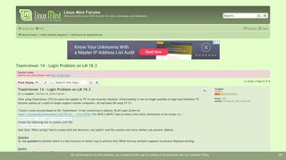 
                            10. Teamviewer 14 - Login Problem on LM 18.3 - Linux Mint Forums