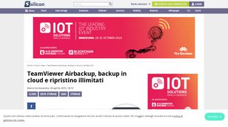 
                            9. TeamViewer Airbackup, backup in cloud e ripristino illimitati - Silicon IT