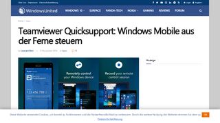 
                            11. Teamviewer Quicksupport: Windows Mobile aus der Ferne steuern ...