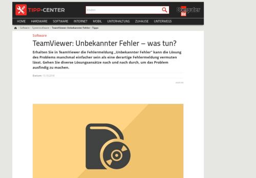 
                            12. TeamViewer: Unbekannter Fehler – Tipps | TippCenter