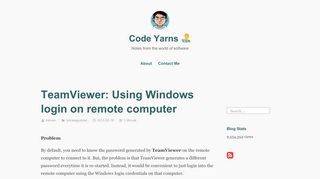 
                            10. TeamViewer: Using Windows login on remote computer - Code Yarns ‍