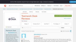 
                            9. Teamwork Desk Reviews 2019 | G2 Crowd