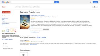 
                            13. Tears and Tequila: A Novel - Google Books Result