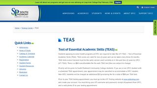 
                            9. TEAS | South Piedmont Community College