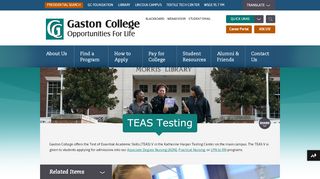 
                            6. TEAS Testing - Gaston College