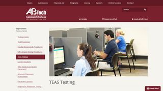 
                            7. TEAS Testing | Testing Center | Asheville-Buncombe - A-B Tech