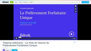 
                            11. Teasing webinaire - La mise en oeuvre du Prélèvement Forfaitaire ...