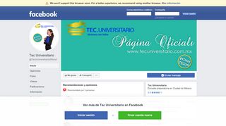 
                            8. Tec Universitario - Inicio | Facebook