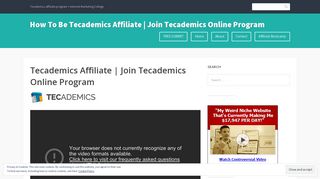 
                            10. Tecademics Affiliate | Join Tecademics Online Program – How To Be ...