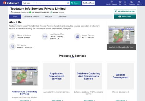 
                            9. Tecdatum Info Services Private Limited, Hyderabad - Service Provider ...
