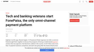 
                            6. Tech and banking veterans start FonePaisa, the only omni-channel ...