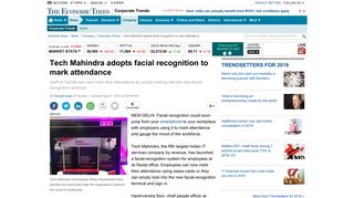 
                            5. Tech Mahindra adopts facial recognition to mark attendance - The ...