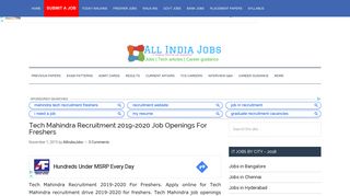 
                            6. Tech Mahindra Recruitment 2019-2020 Job Openings For Freshers ...