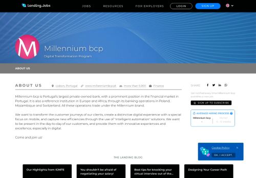 
                            12. Tech Positions @ Millennium bcp: Find the right fit for you at Landing ...