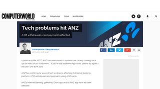 
                            10. Tech problems hit ANZ - Computerworld