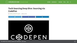 
                            9. Tech Sourcing Deep Dive: Sourcing via CodePen - SourceCon