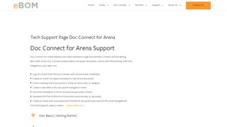 
                            13. Tech Support Page Doc Connect for Arena | eBom AB