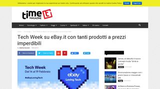 
                            13. Tech Week su eBay.it con tanti prodotti a prezzi imperdibili | Time ...