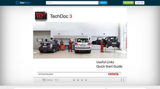 
                            11. TechDoc 3 Useful Links Quick Start Guide TOYOTA MOTOR ...