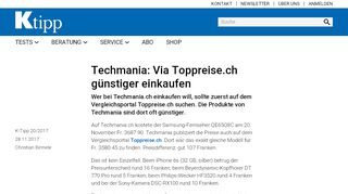 
                            9. Techmania: Via Toppreise.ch günstiger einkaufen - Artikel - www.ktipp ...