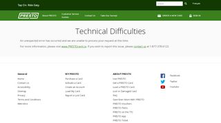 
                            4. Technical Difficulties | PRESTO: Tap On. Ride Easy.