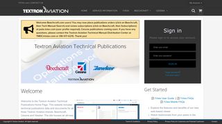 
                            2. Technical Publications Home Page - Login - Textron Aviation