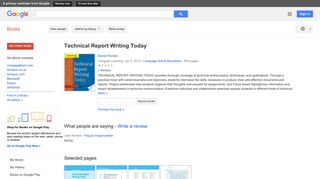 
                            4. Technical Report Writing Today - Google Books Result