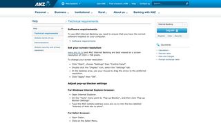 
                            7. Technical requirements | ANZ
